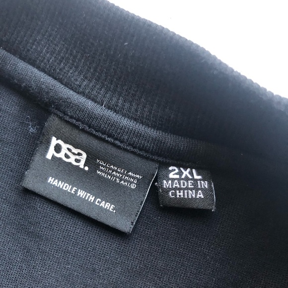 PSA Public Service Announcement Black T-Shirt Graphic Print Men’s Size 2XL Tee - Picture 3 of 16